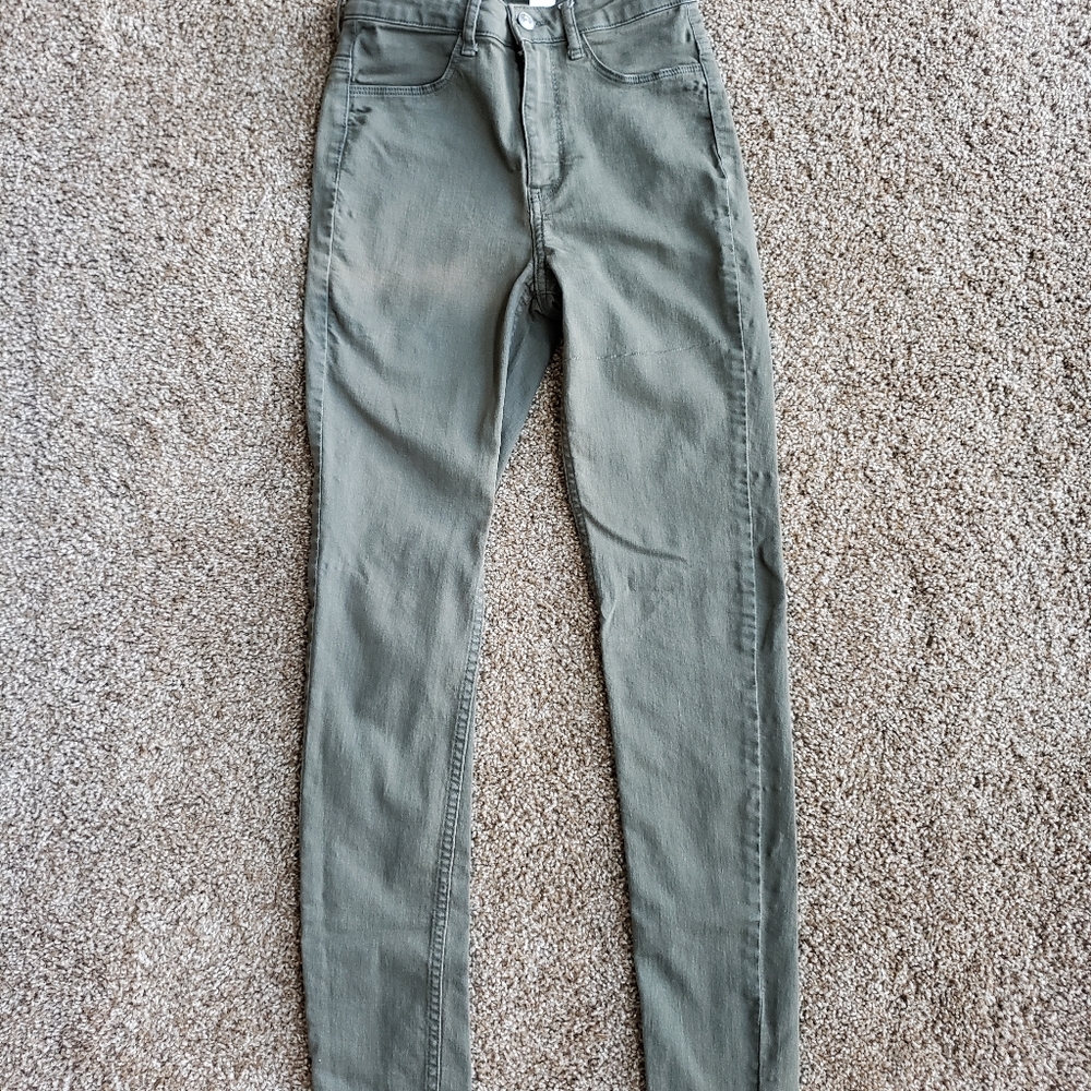 H&M olive green jeans